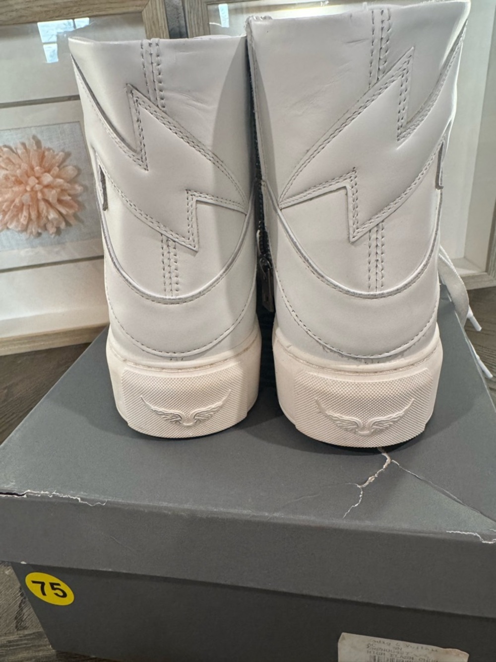 Zadig & Voltaire Women’s High Flash High Top Platform Sneakers. New. Sz 38 - Picture 11 of 14